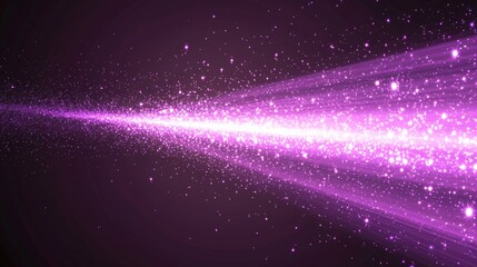 Fototapeta premium Magic light effect, purple air or wave wind flow with twinkle stars. Glow trail, dream power stream motion with sparkles isolated on transparent background, Realistic 3d vector illustration