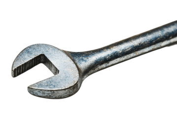 Old Wrench Close Up,  Transparent Background