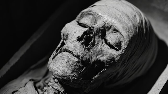 Mummy creation cartoon vector illustration. Stages of mummification process, embalming dead body, wrapping it with cloth and placing in Egyptian sarcophagus. Traditions of ancient Egypt, cult of dead
