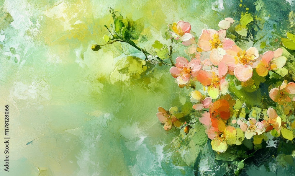 Poster art abstract spring background or summer background with fresh
