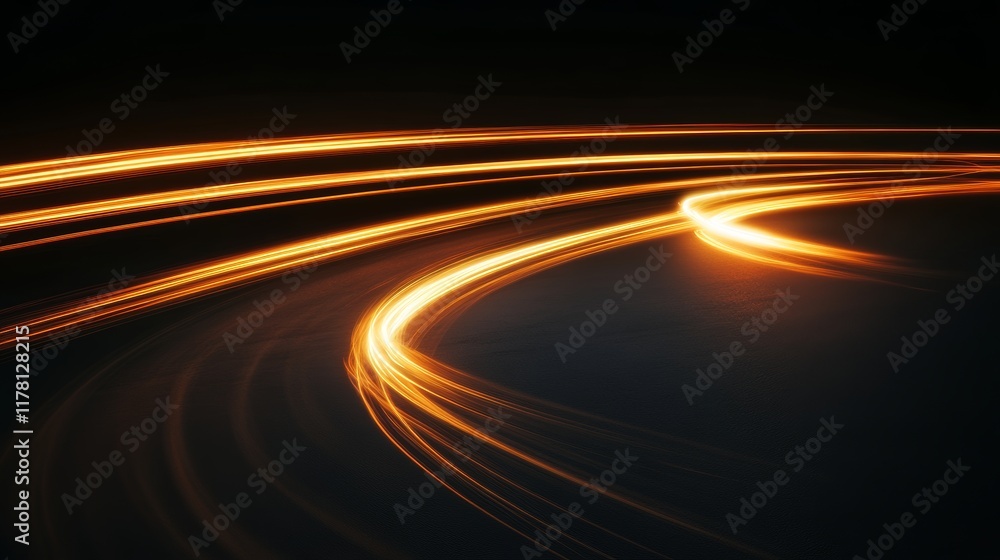 Aufkleber red speed light horizontal straight line on black background. realistic vector illustration of abstr