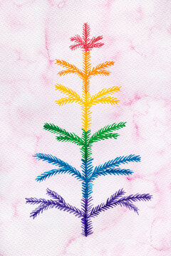 Rainbow Christmas tree 