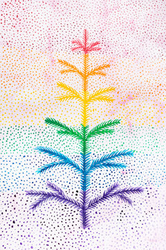 Rainbow Christmas tree 