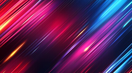 Abstract Diagonal Lines Of Vibrant Color
