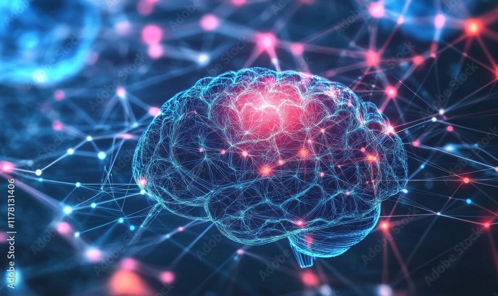 Aufkleber blockchain technology, big data, neural network blocks, artificial intelligence training. hi-tech ba