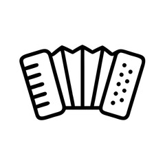Accordion line art icon for St. Patrick's day