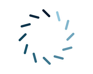 Abstract circular motion graphic in cool blue tones. Perfect for loading screens, website design, app interfaces, or any project needing a modern, minimalist loading animation.