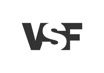 VSF logo design. Initial letter V S F bold font style for tech startups, consulting, corporate branding. Creative company name, headlines typography identity, trendy logotype.