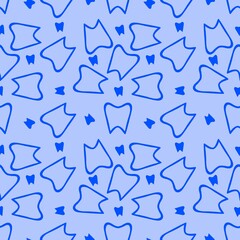 Medicine seamless teeth pattern for wrapping paper and fabrics and linens