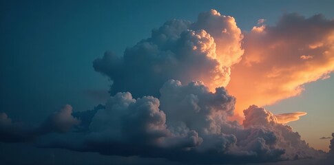 Dark, ominous cloud formation approaching, heavy sky , aerial view, pressure