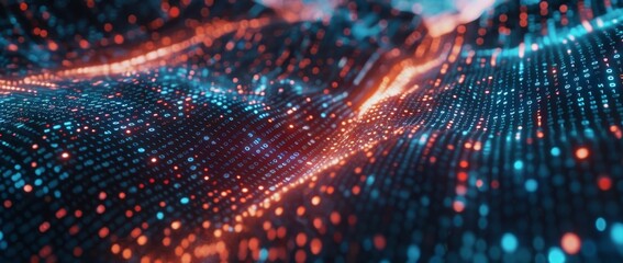 Digital world map with data visualization elements in a futuristic design.