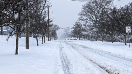Winter snowstorm Price Hill, Cincinnati Ohio. 6th January 2025