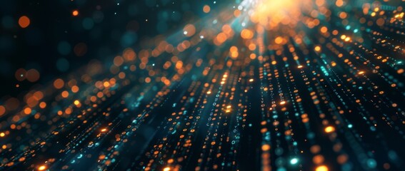 Digital world map with data visualization elements in a futuristic design.