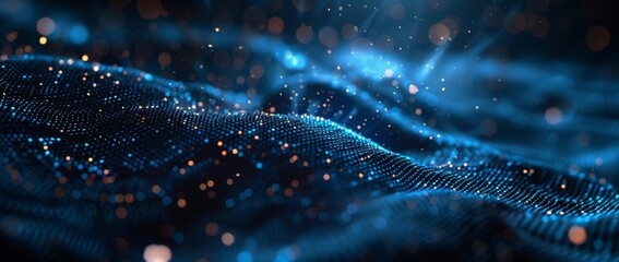 Digital world map with data visualization elements in a futuristic design.