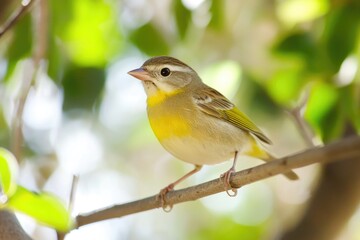Obraz premium A small bird sitting on a tree branch