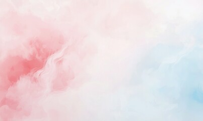 Pastel pink and blue abstract cloud background, ideal for dreamy, romantic designs.