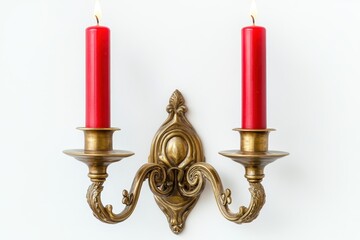 Antique brass candle holder wall fixtures