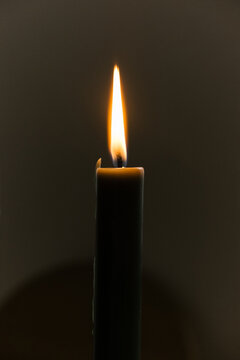 Close-Up of Burning Candle Flame