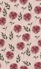 Seamless floral pattern with texture background for the new year 2025
