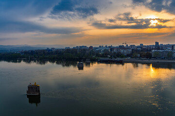 Naklejka premium Landscape from Petrovaradin Fortress