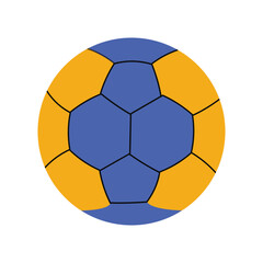 Fototapeta premium Handball. Ideal for team sports, handball themes, and fitness designs. Flat style isolated on white background