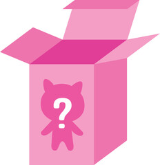 A Pink Blind box mystery box for Toy icon.