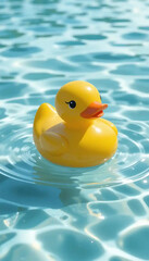 rubber duck in the pool