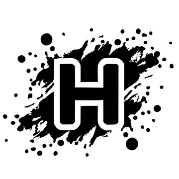 recommend clip art: Abstract H letter silhouette