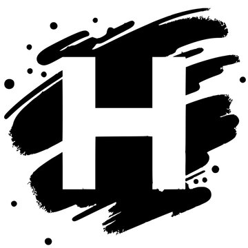 recommend clip art: Abstract H letter silhouette