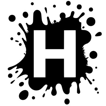 Abstract H letter silhouette