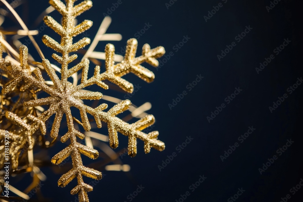 Poster a single snowflake on a blue background