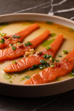 salmon cooked in a tender shell.