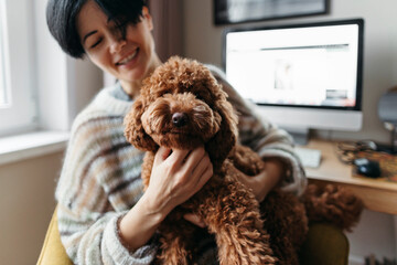 Joyful Moments Shared With a Beloved Dog at Home