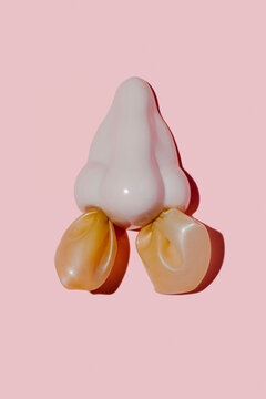 fake nose with snot bubbles