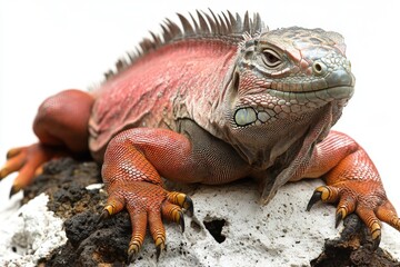 Fototapeta premium A close-up view of a lizard sitting on a rocky surface