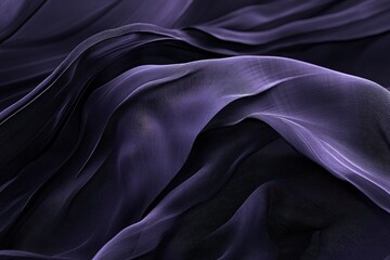 Obraz premium Abstract dark purple fabric waves, flowing textile texture.