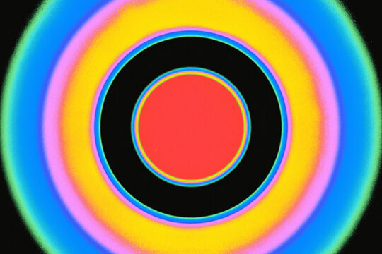 Circles with a Red Dot in the Centre