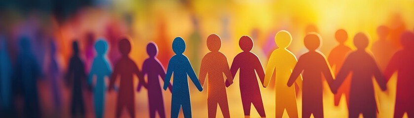 Unity in diversity community gathering urban city digital art vibrant environment close-up view social connection