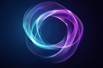 Abstract glowing neon circle.