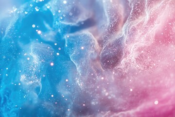 A detailed shot of a pink and blue abstract design