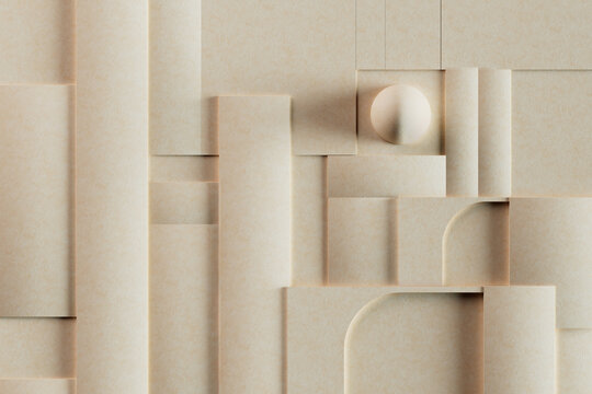 Soft geometric shapes create an abstract background design