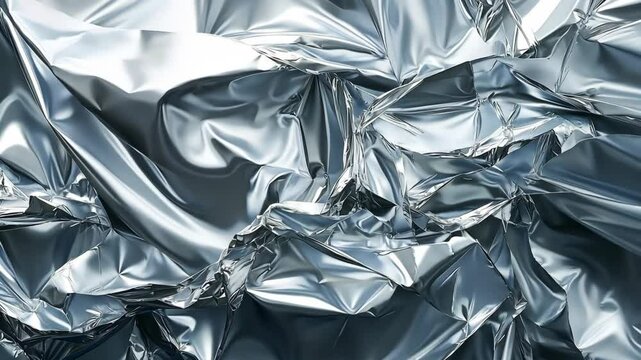 Reflective silver foil creates a dynamic texture that catches light in various angles and tones