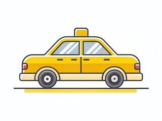 Obraz premium Taxi Queue Line, Transportation Service, City Travel, Waiting Passengers, Public Transport Graphic