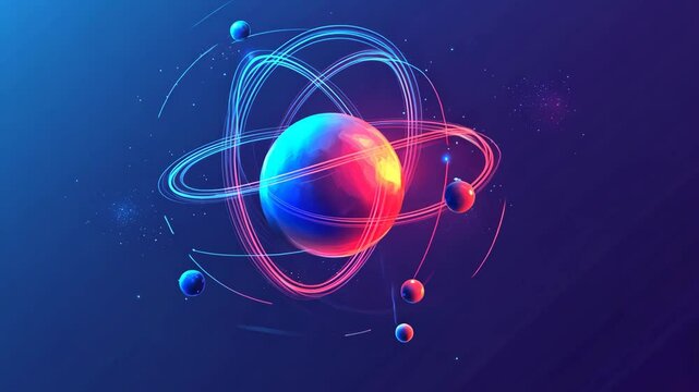 This atom design offers a modern digital take on molecular structures, appealing to scientists, engineers, tech enthusiasts, and science lovers who value creativity and innovation