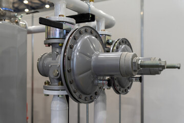 Industrial diaphragm valves integrated into an industrial pipeline system