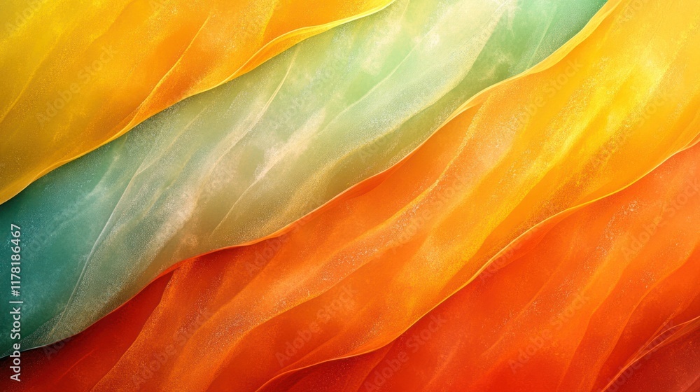 Poster layers of vibrant colors blending seamlessly in a stunning abstract design on display. generative ai