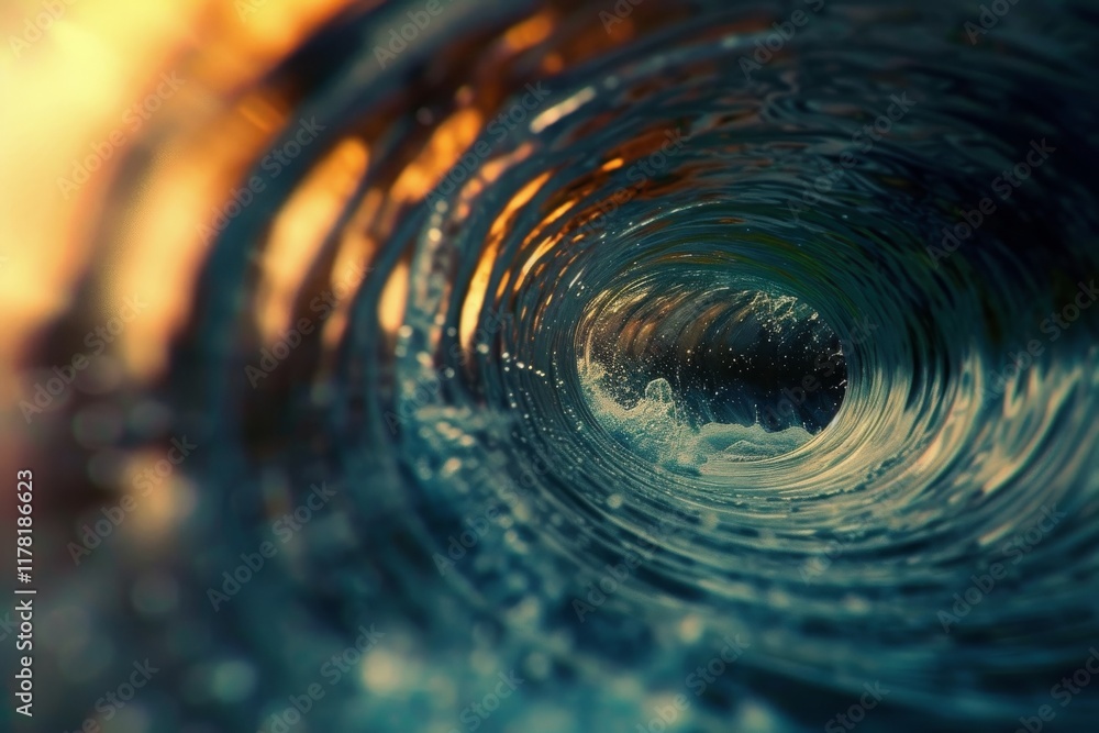Poster magnetic fields create mesmerizing waves in water as sunlight filters through, forming dynamic patte