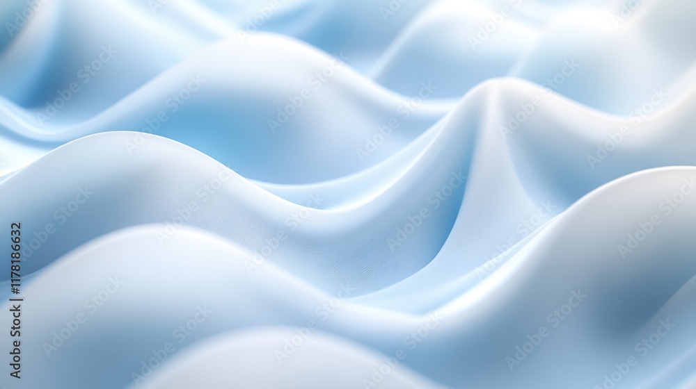 Poster soft blue waves create a tranquil flowing pattern in an abstract background design. generative ai