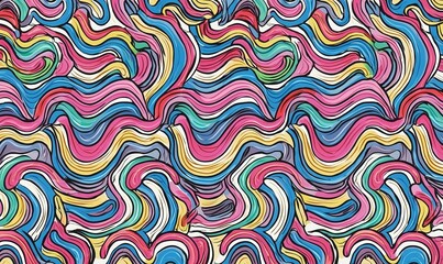 Colorful wavy lines abstract background, ideal for modern design projects. (1)