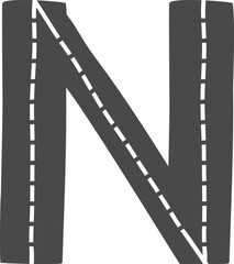 N Letter Road Alphabet Kids